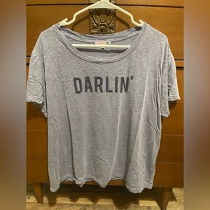 Sundry Short Sleeve Blue Darlin Shirt